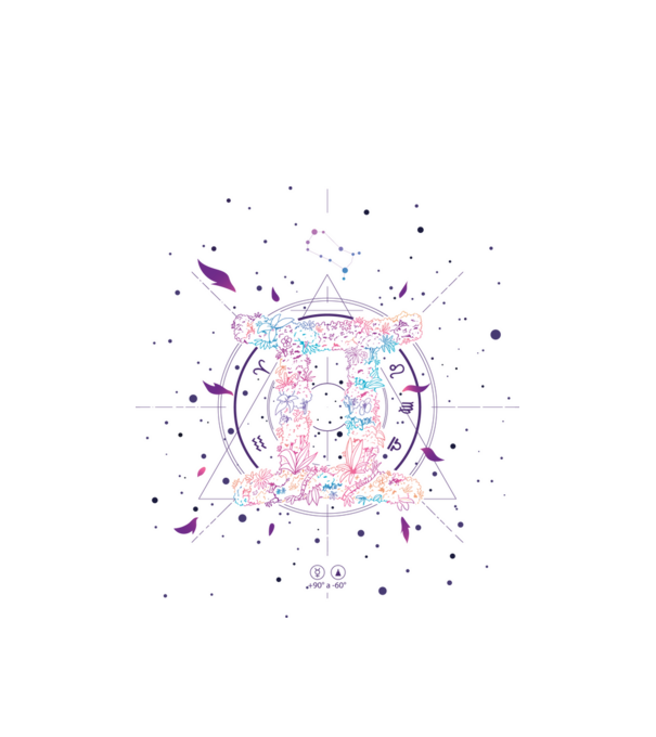 Ikrek Csillagjegy Horoszkóp - Gemini Zodiac minta fehér pólón