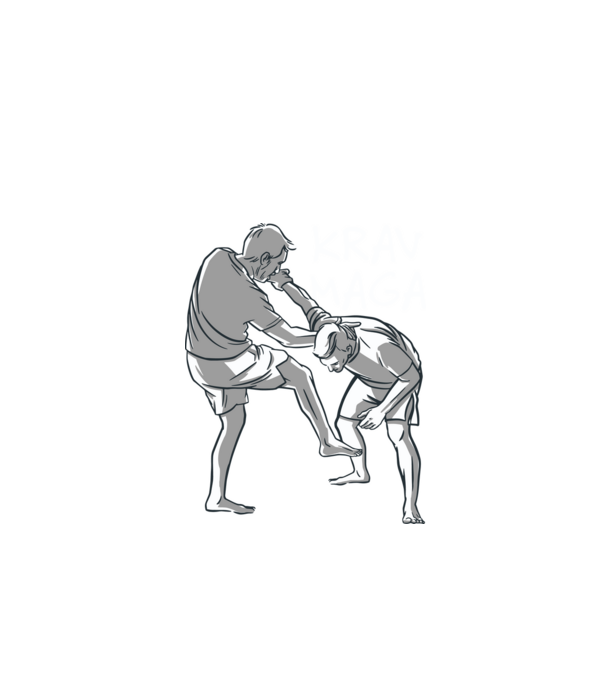KRAV MAGA minta fekete pólón