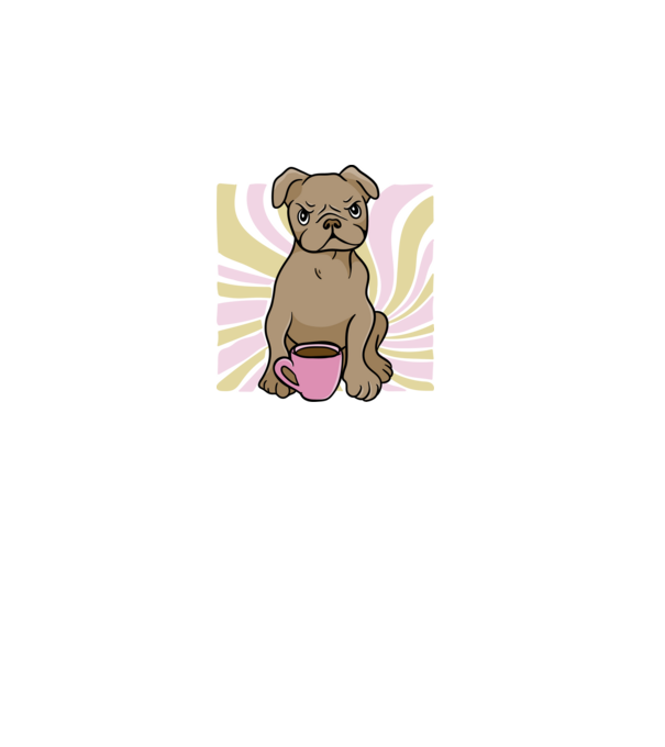 Grumpy Bulldog minta fekete pólón