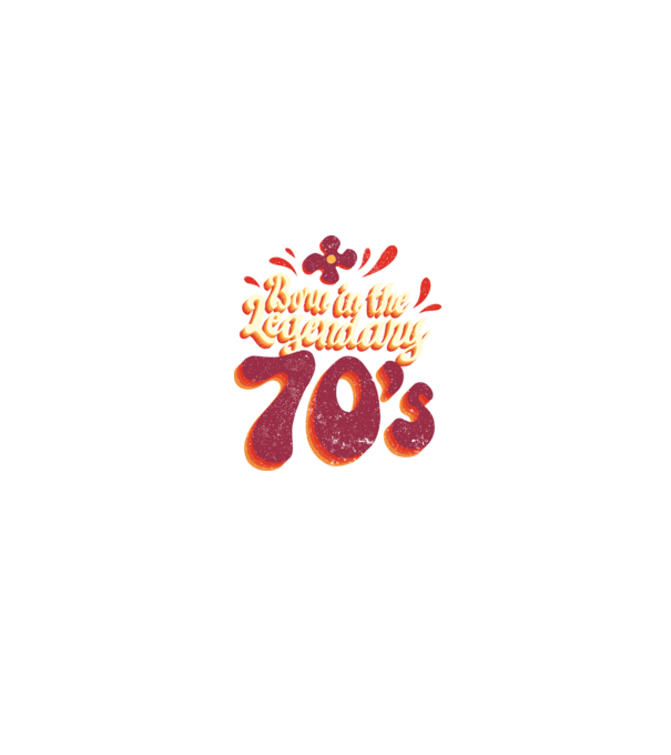 Born in the Legendary 70's minta fekete pólón