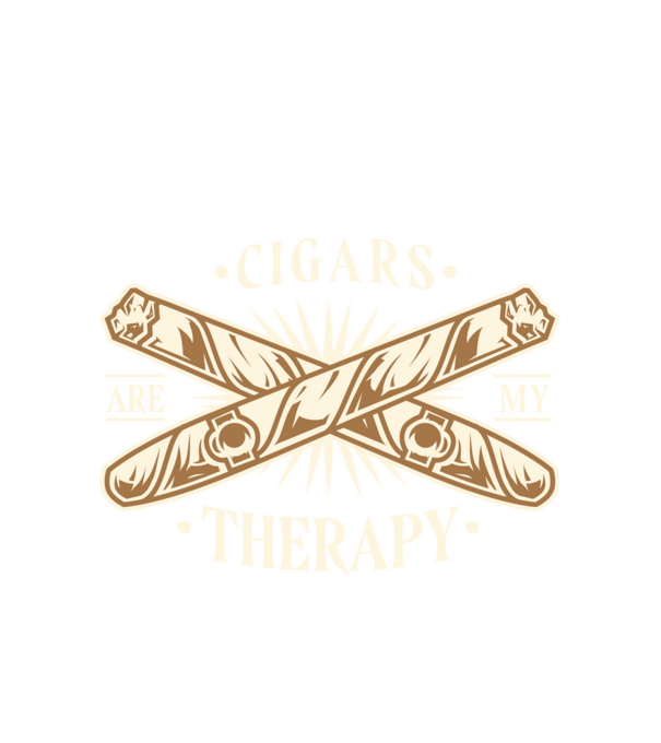 Cigars Are My Therapy minta fehér pólón