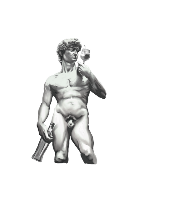 Michelangelo Cup Bottle minta világoskék pólón