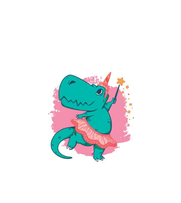 T-rex Balerina minta fehér pólón