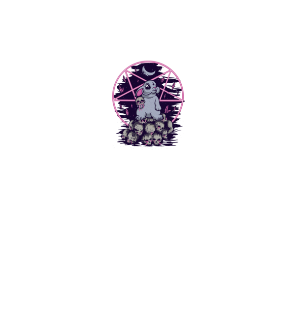 Pentagram nyuszi minta királykék pólón