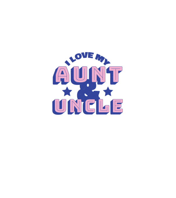 I Love My Aunt & Uncle minta világoskék pólón