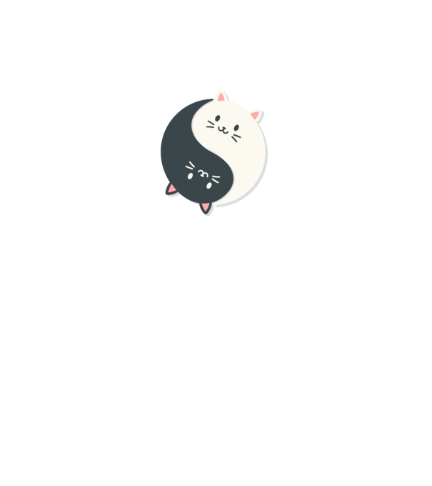 Yin Yang Cicák minta fehér pólón
