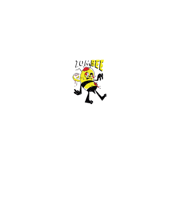 Zombee Méhecske Zombi minta fekete pólón