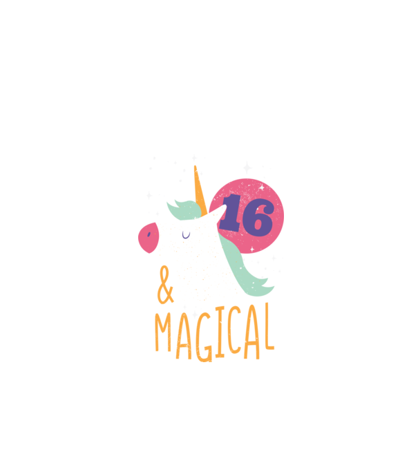 I'm 16 and Magical Unikornis minta fekete pólón