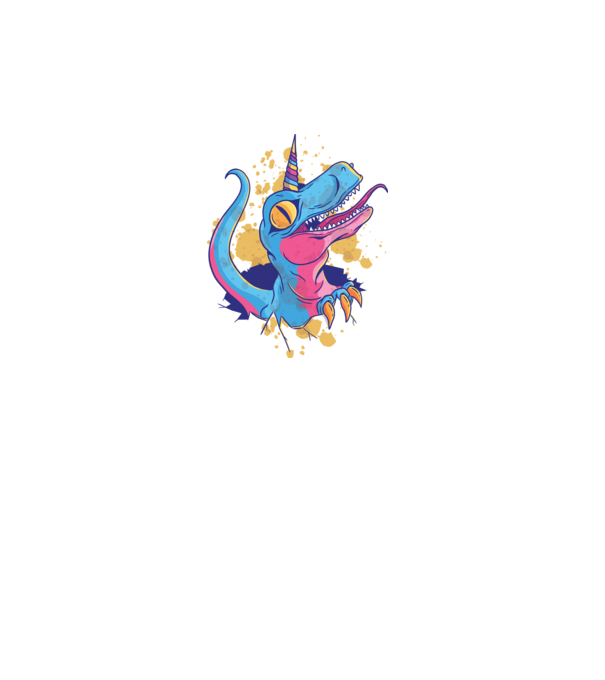 Unicornsaurus - Unikornis Dinoszaurusz minta türkiz pólón