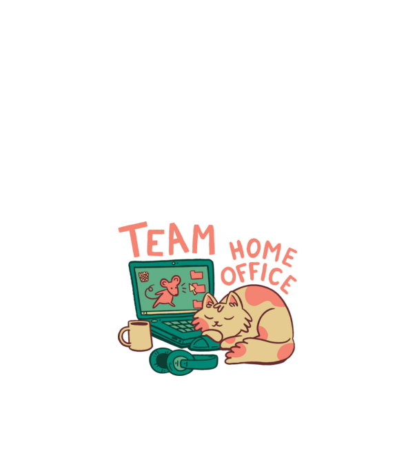 Team Home Office minta fehér pólón