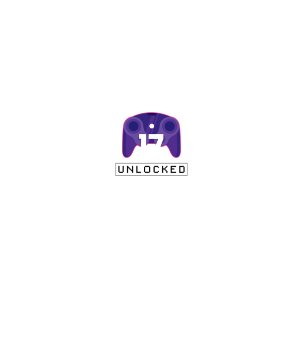 Level 17 Unlocked Gamer Születésnap minta fekete pólón