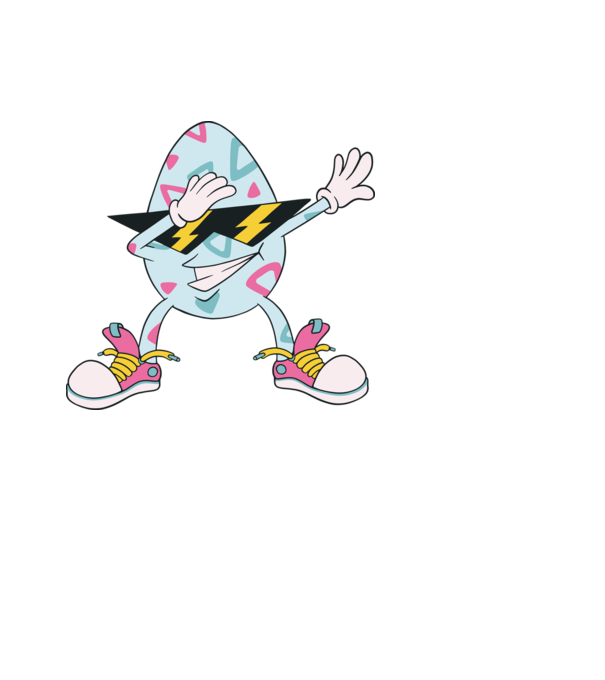 Húsvéti Tojás Dab minta világoskék pólón