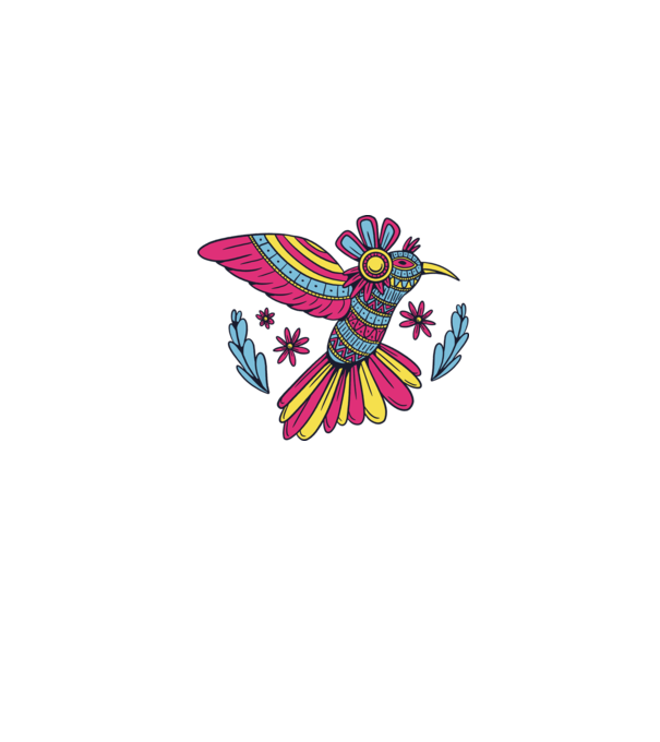 Mandala Kolibri minta farmerkék pólón
