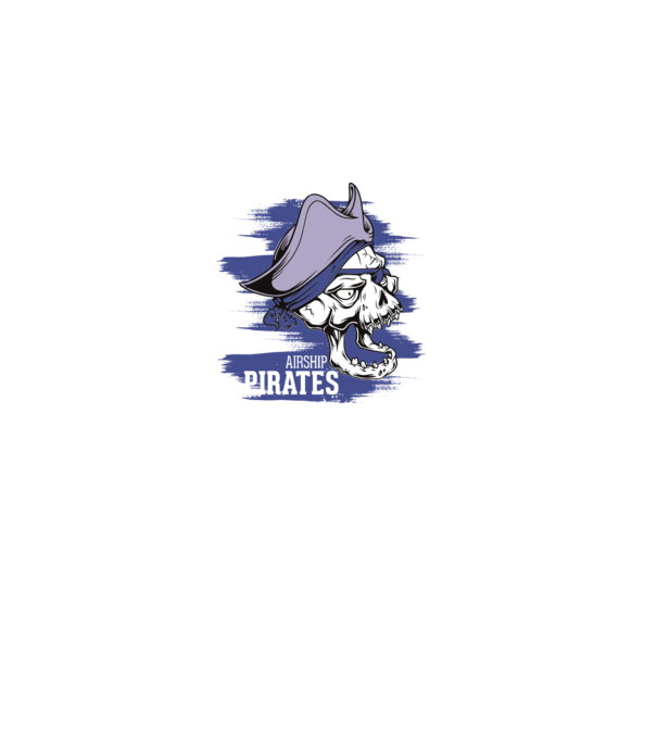 Airship Pirates 2 - Kalóz minta szürke pólón
