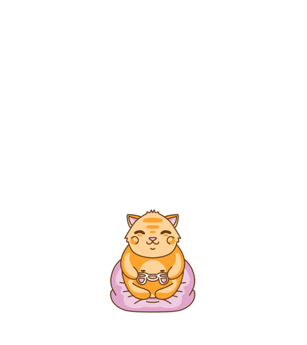 Kawaii Gamer Cica minta fehér pólón