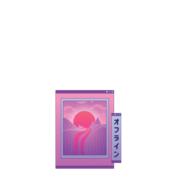 Retro wave minta fekete pólón