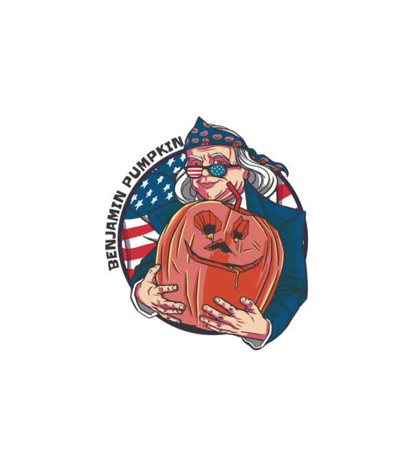 Benjamin Franklin minta fehér pólón