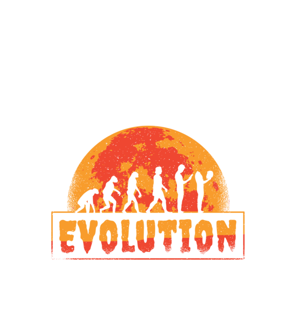 Horror Evolúció minta fekete pólón