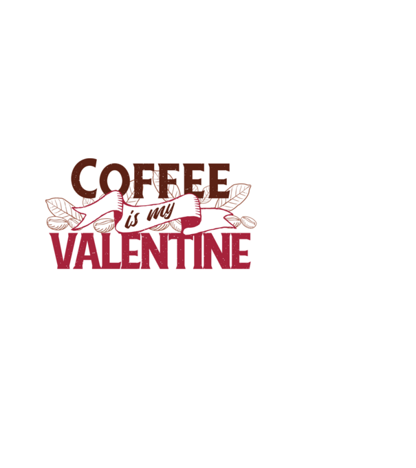 Coffee is my valentine minta világoskék pólón