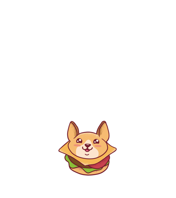 Corgi Burger minta sötétkék pólón
