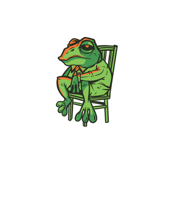 Frog minta szürke pólón