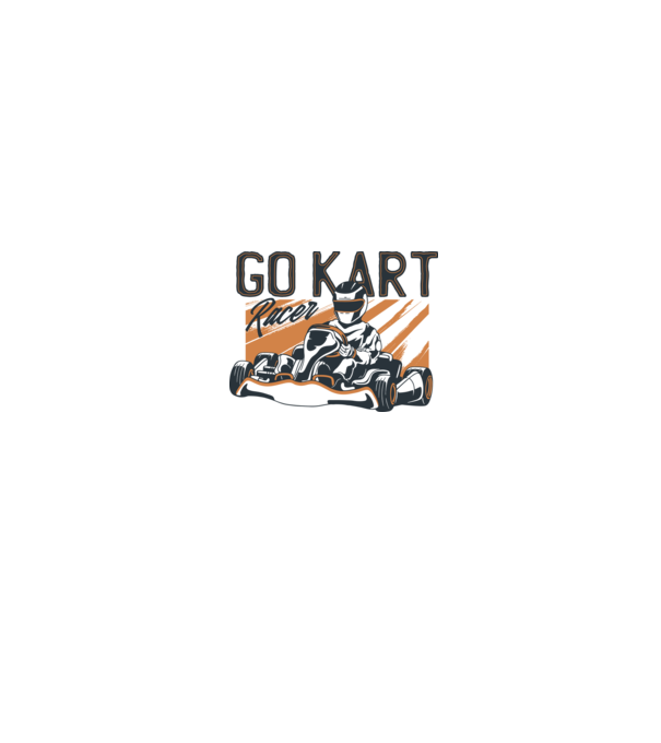 Gokart Versenyző minta fehér pólón