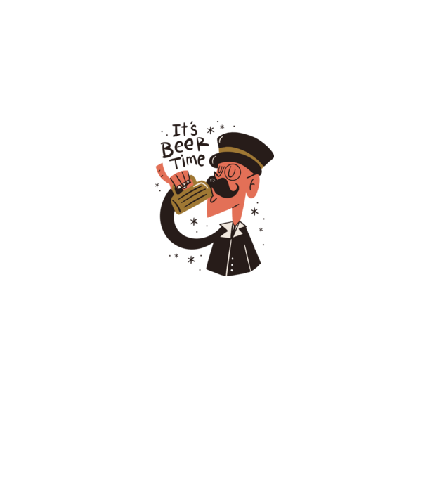 Gentleman Beer minta szürke pólón
