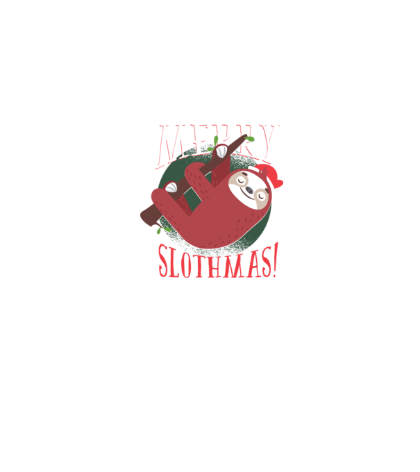 Merry Slothmas Lajháros Karácsony minta farmerkék pólón