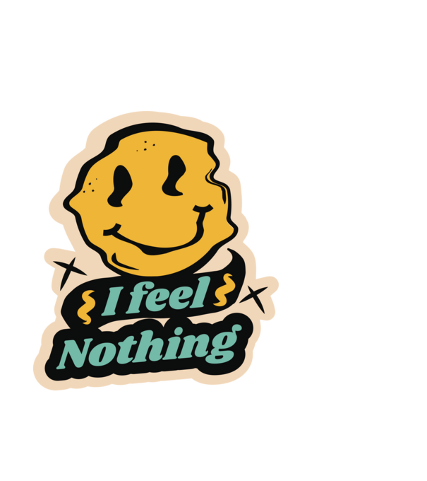 I feel nothing minta fekete pólón