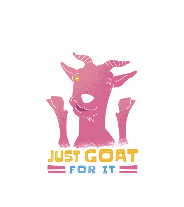Just Goat For It minta fehér pólón