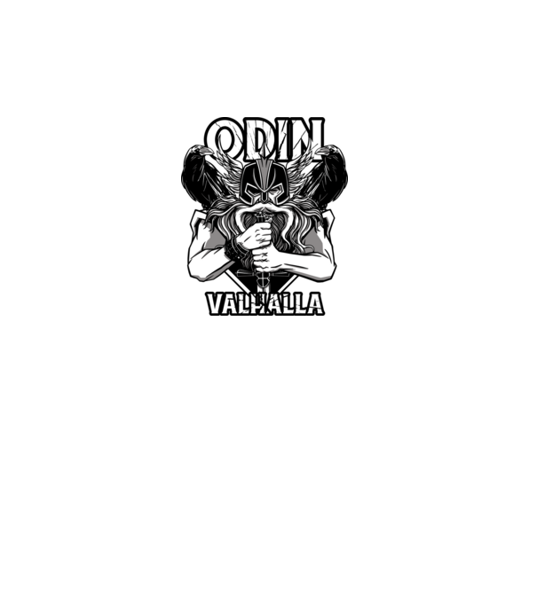 Odin Valhalla minta fehér pólón