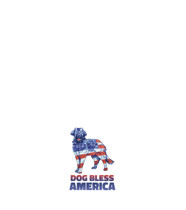 Dog Bless America minta fehér pólón