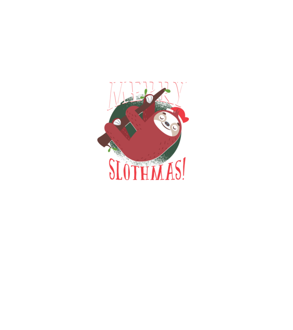 Merry Slothmas Lajháros Karácsony minta fekete pólón