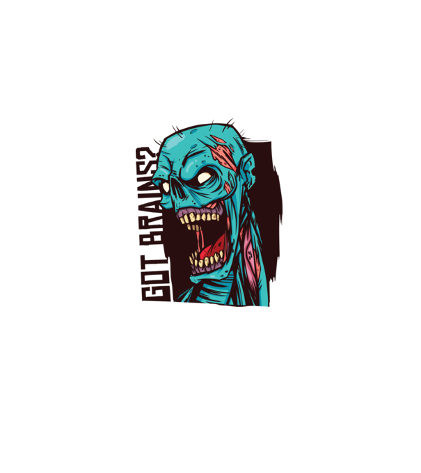 Got Brains? Zombi Fej minta fehér pólón