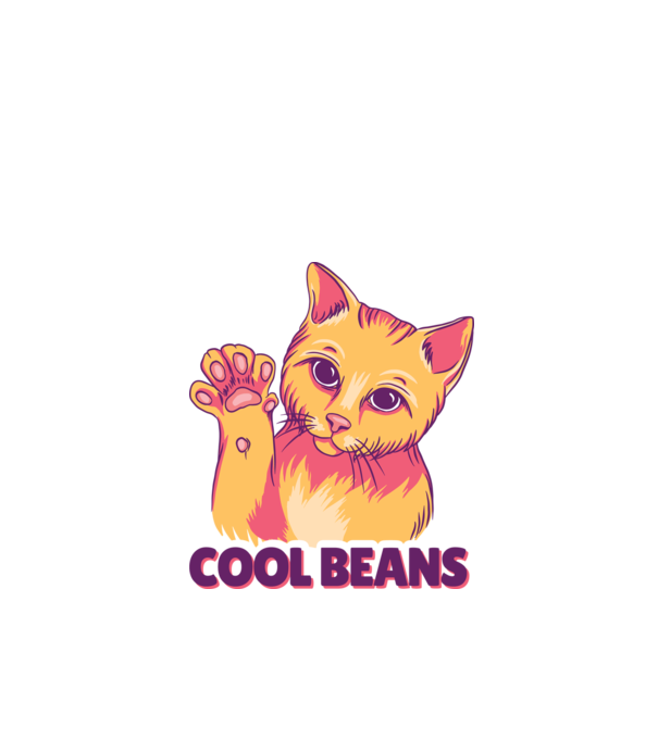 Cool Beans - Cica Tappancs minta fehér pólón