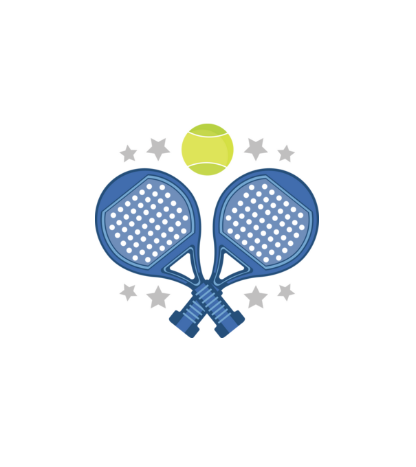 Padel minta fehér pólón
