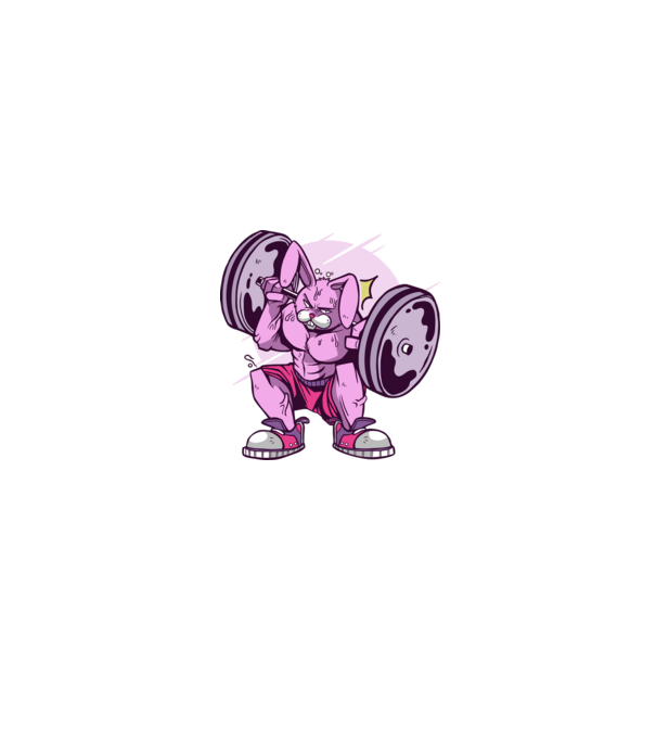 Muscle Rabbit minta fehér/piros pólón
