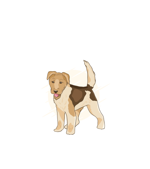 Fox Terrier minta fekete pólón