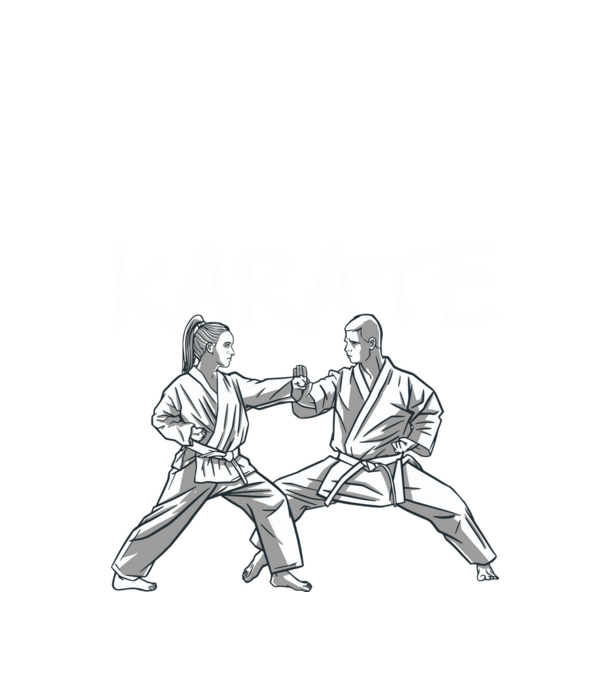 Karate minta fekete pólón