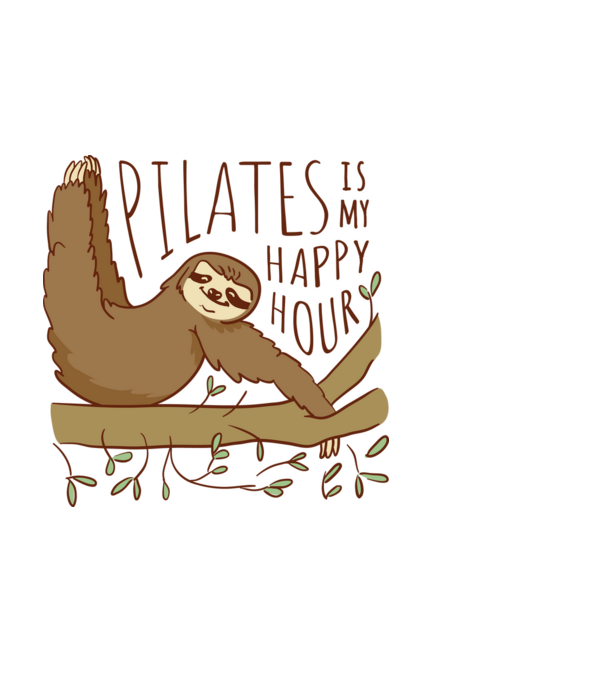 Pilates is my happy hour minta fekete pólón