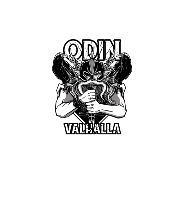 Odin Valhalla minta fehér pólón