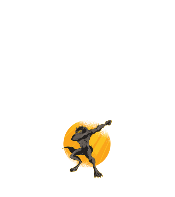 Vérfarkas DAB minta fehér pólón