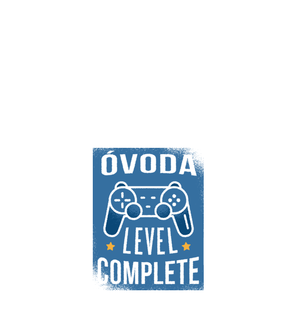 Óvoda level completed minta fekete pólón
