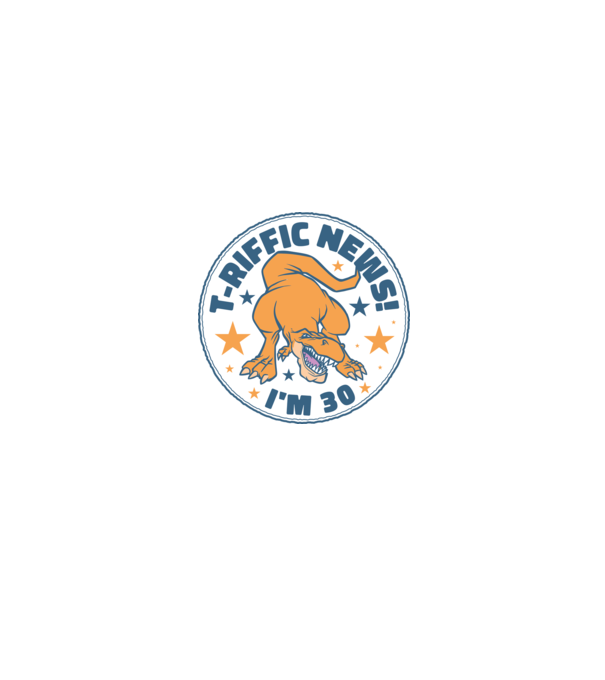 T-rex Terrific news i'm 30 minta fehér/piros pólón