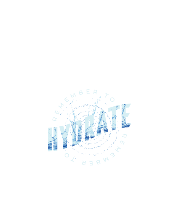 Remember to Hydrate minta fekete pólón