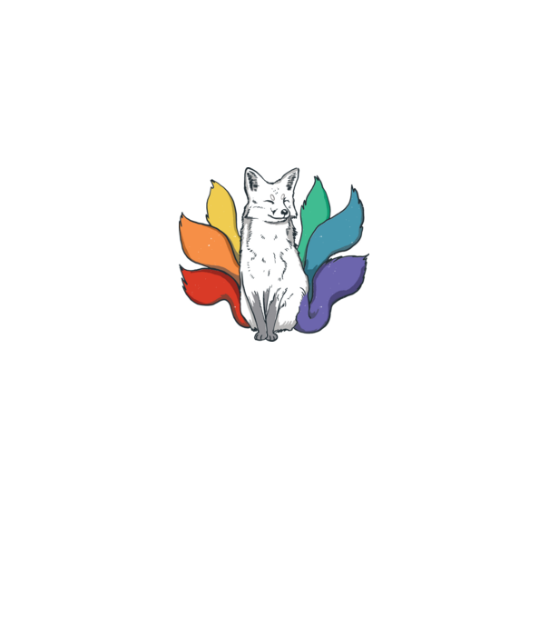 LGBT róka minta királykék pólón