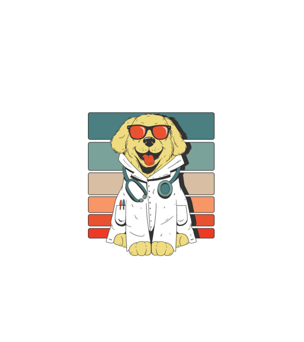 Kutya doktor minta fehér pólón