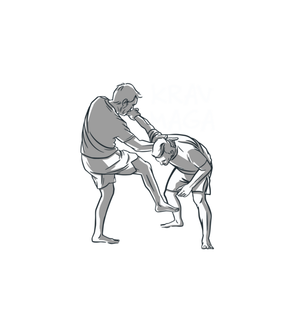 KRAV MAGA minta fehér pólón