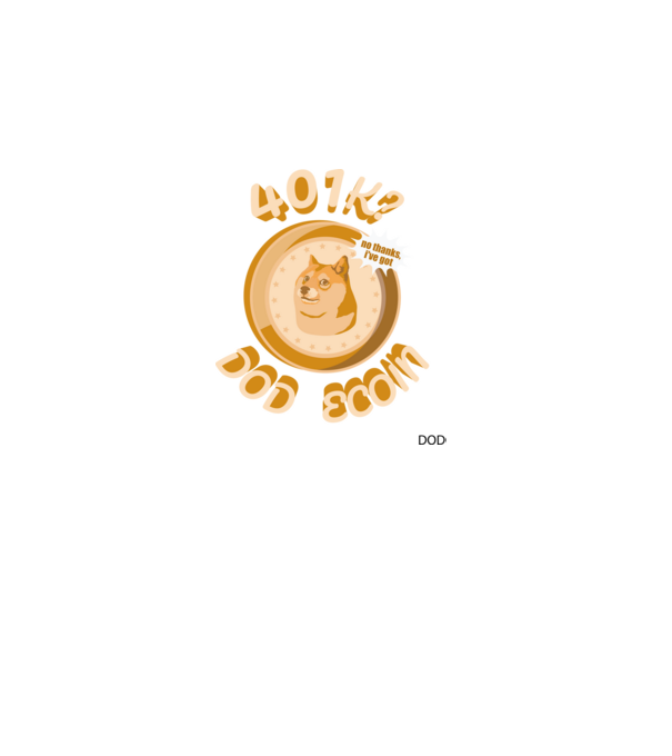 Doge Coin minta fekete pólón