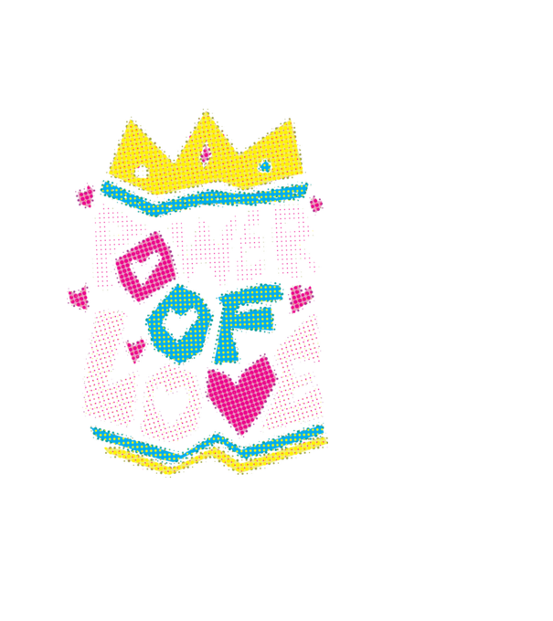 Power of love minta fekete pólón
